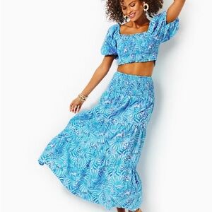 Lilly Pulitzer Ashton Maxi Set. Amalfi Blue By The Seashore
